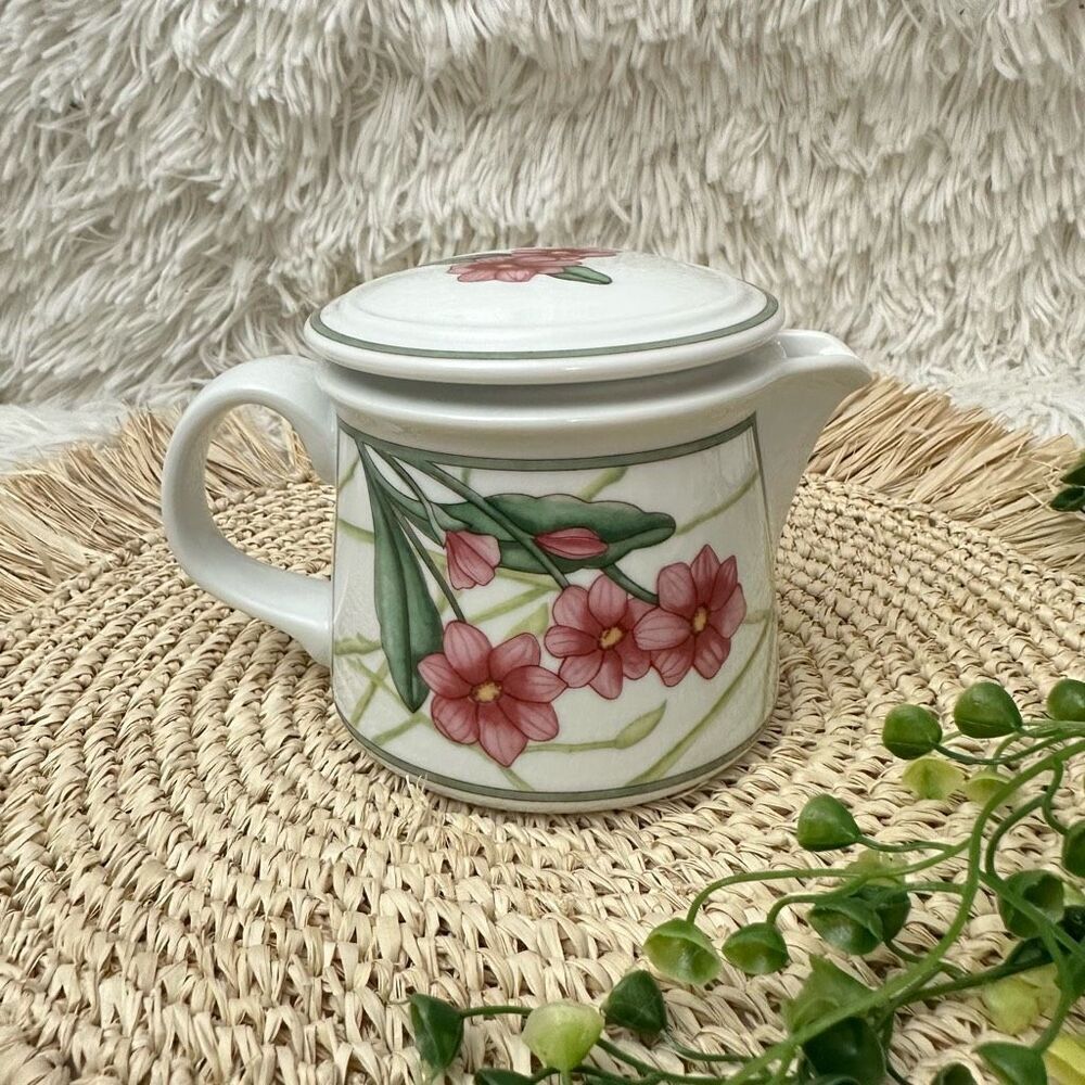 Dansk CAFE FLORAL PATTERN‎ Creamer Jug With Lid Serveware